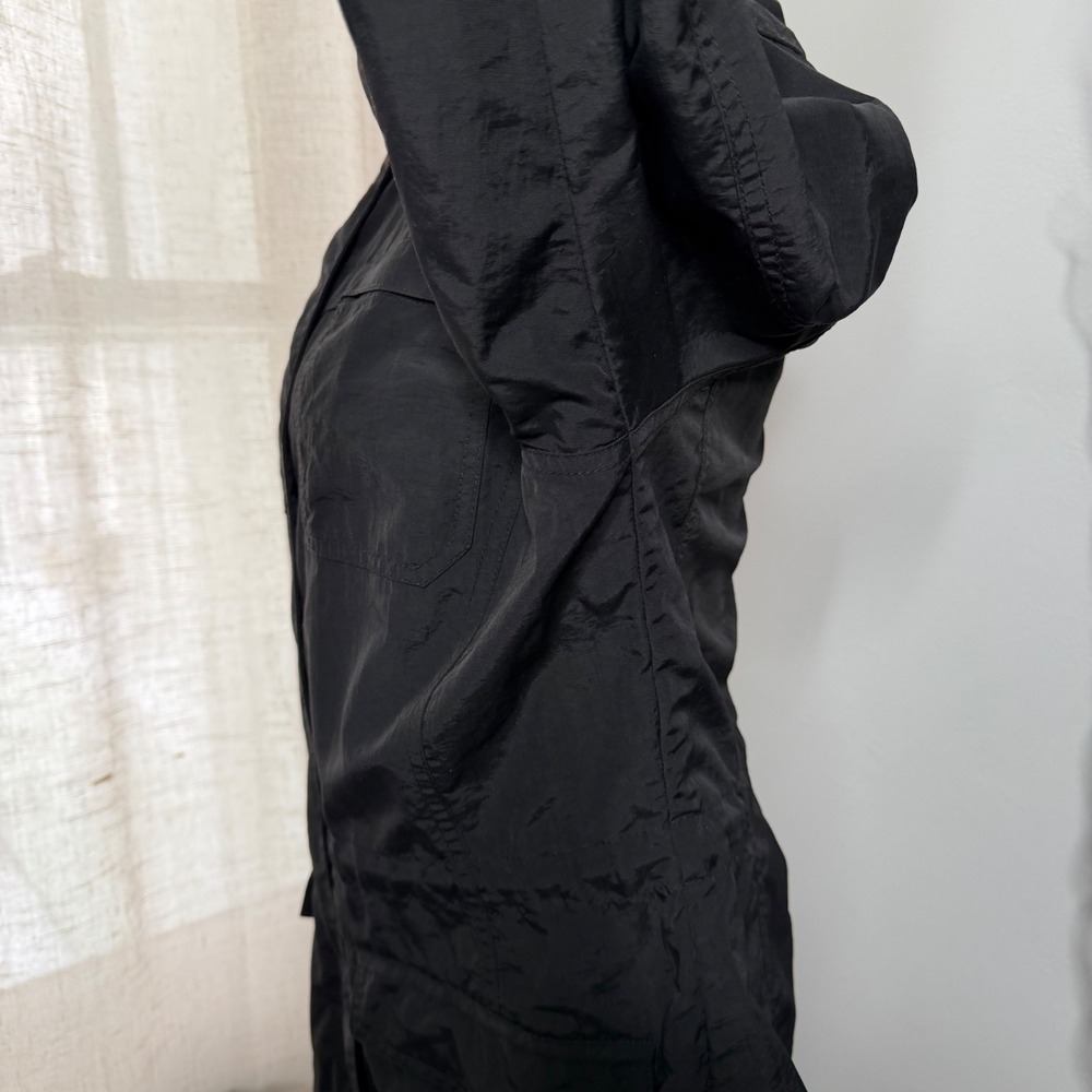 Eddie Bauer Adventurer Hiking‎ Hooded Parka Jacket Black Lightweight Medium - Picture 5 of 12